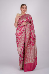 Pink Floral Banarasi Saree2551_video
