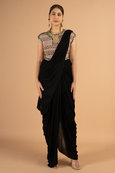 Honeycomb Hourglass Sareegown