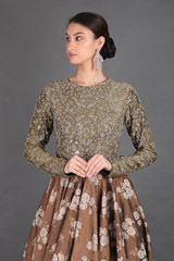 Brown Embroidered GownIMG_0815