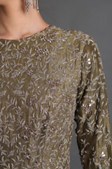 Brown Embroidered GownIMG_0817