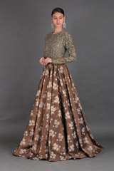 Brown Embroidered GownIMG_0820