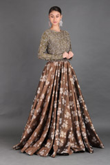 Brown Embroidered GownIMG_0821