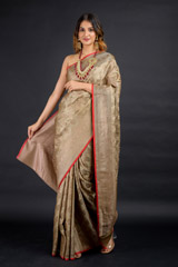 Cream Handwoven Saree2559_video