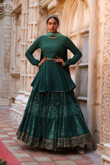 Emerald Green Lehenga Set