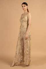Beige Embroidered JumpsuitDSC01495