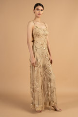 Beige Embroidered JumpsuitDSC01496