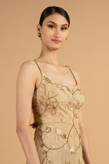 Beige Embroidered JumpsuitDSC01497