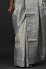 Silver Silk Saree_SUB6225