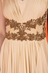 Peach And Grey Drape GownDSC02789