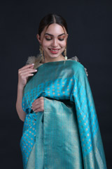 Blue Zari Kanchivaram SareeIMG_9951