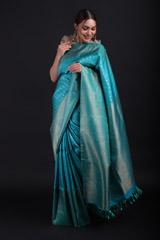 Blue Zari Kanchivaram SareeIMG_9952