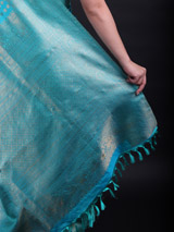 Blue Zari Kanchivaram SareeIMG_9954