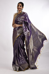 Purple Silk  Saree
