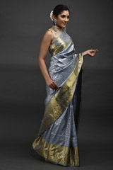 Grey Silk Saree_DSC4786