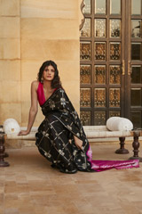 Black And Silver Saree1
