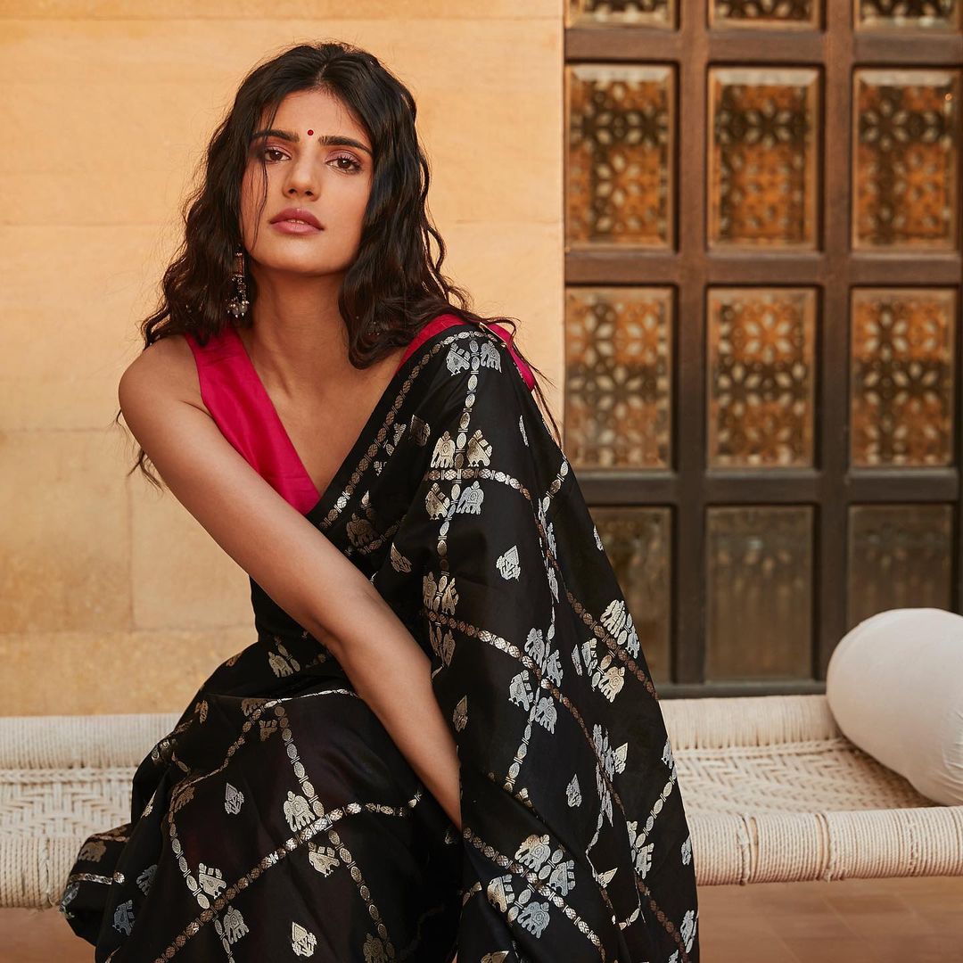 Black And Silver Saree4