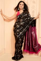 Black And Silver Saree5