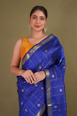 Blue  Silk  SareeDSC01792