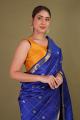 Blue  Silk  SareeDSC01793