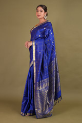 Blue  Silk  SareeDSC01798