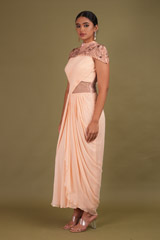 Peach Saree GownDSC01508