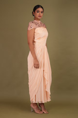 Peach Saree GownDSC01509
