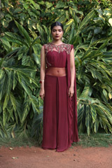 Maroon Draped SareeIMG_4935