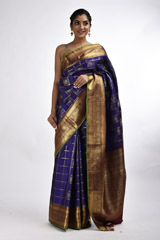 Blue Silk Saree2617_video
