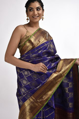 Blue Silk Saree_DSC4825