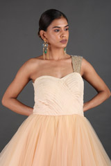 Peach One Shoulder GownIMG_1261