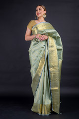Green Striped Kanchivaram Saree_DSC2343