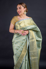Green Striped Kanchivaram Saree_DSC2345