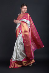 Silver Kanchivaram Saree