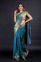Teal Kanchivaram Saree_DSC2311