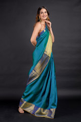 Teal Kanchivaram Saree_DSC2320