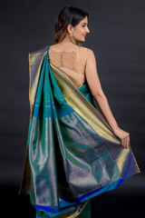 Teal Kanchivaram Saree_DSC2326