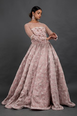 Peach Embellished Gown