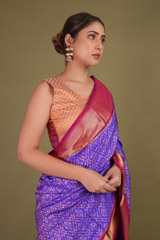 Purple Silk Saree With Red BorderDSC01736