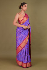 Purple Silk Saree With Red BorderDSC01737