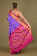 Purple Silk Saree With Red BorderDSC01740