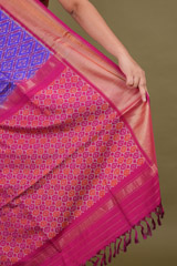 Purple Silk Saree With Red BorderDSC01741