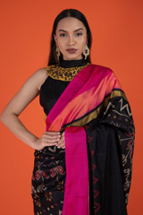 Black Ikat SareeDSC02528