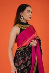 Black Ikat SareeDSC02533