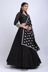 Black Embroidered Lehenga SetIMG_9366
