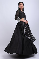 Black Embroidered Lehenga SetIMG_9372