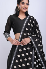 Black Embroidered Lehenga SetIMG_9379