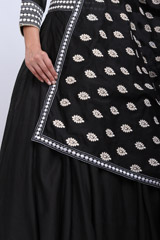 Black Embroidered Lehenga SetIMG_9383