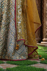 Green Chanderi LehengaIMG_9419