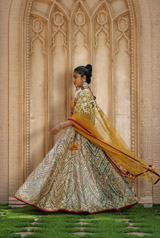 Green Chanderi LehengaIMG_9464