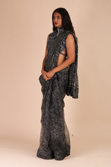 Pixel Printed Embroidered SareeIMG_5871